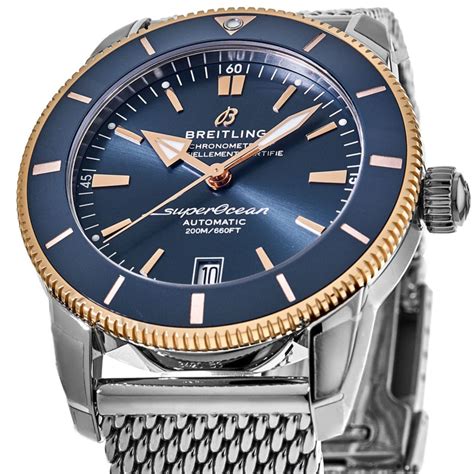 breitling rose gold blue|Breitling superocean 44 rose gold.